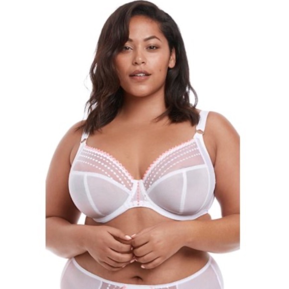 Elomi Matilda Banded Plunge Underwire Bra (8900) 32J White NWT - Picture 1 of 1